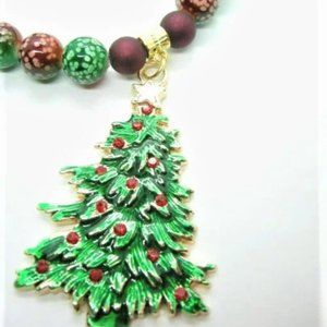 Christmas Tree Necklace,Christmas Jewelry,Christmas Necklace,Gift for Wife